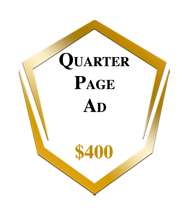 Quarter Page Ad ($400)